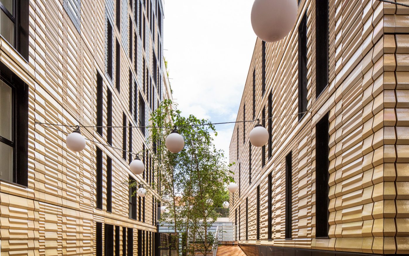 Lorraine Coallia - Paris 75019, with ceramic facade panels, Peripheriques Architectes, Emanuelle Marin, Dvid Trottin, Anne-Francoise Jumeau, Brick Award nominee 18, Photo:Luc Boegly