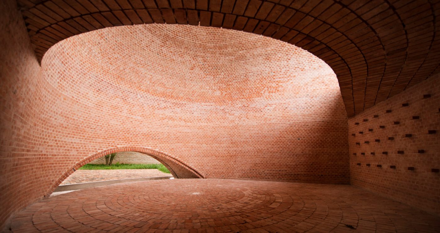 San Bernardo Chapel with clay blocks; Brick Award 2018 Special Prize Winner Category "Sharing Public Spaces"; Nicolás Campodonico Estudio; Photo: Nicolás Esteban Campodonico