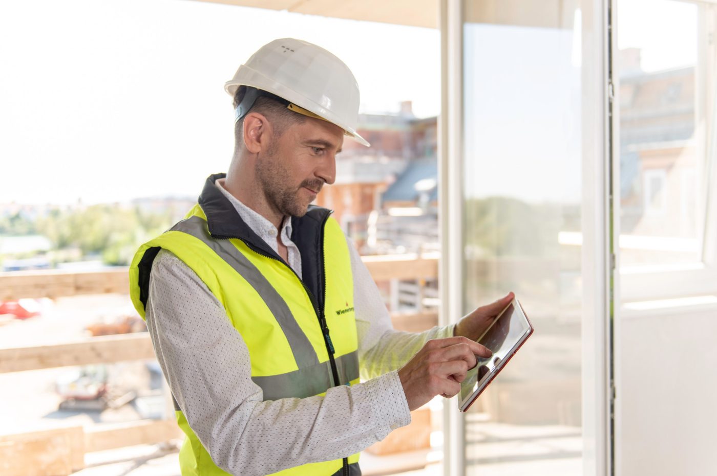 Vertriebsapp auf der Baustelle