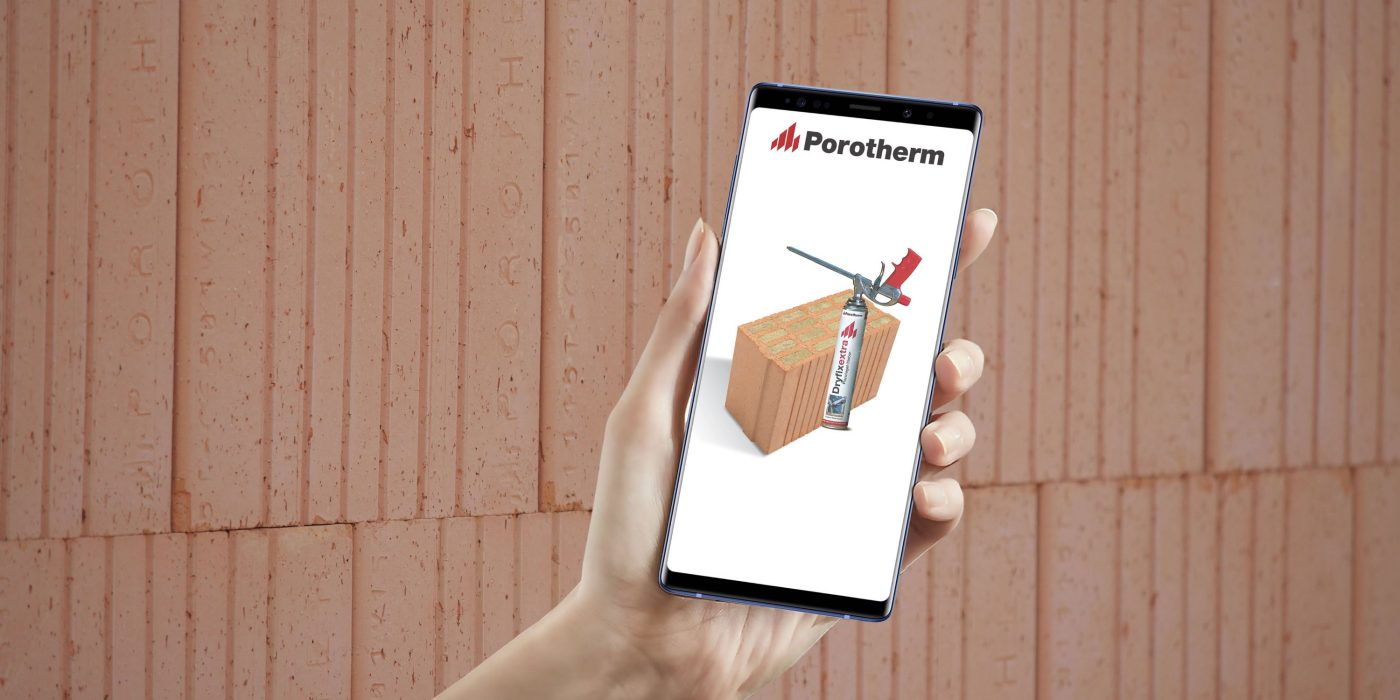 Porotherm kalkulator na zaslonu mobitela