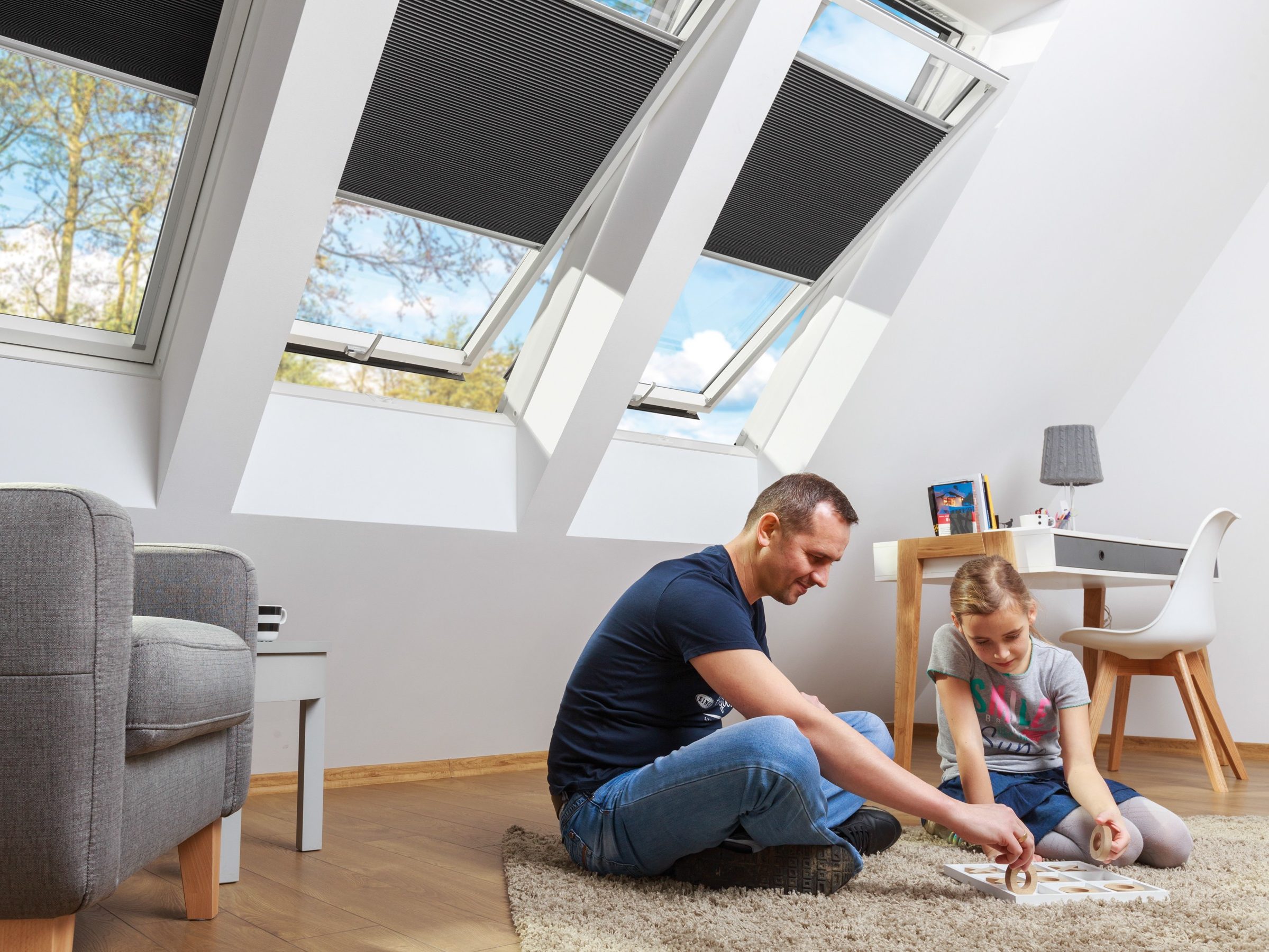 Tondach krovni prozori s unutarnjim sjenilom u potkrovlju