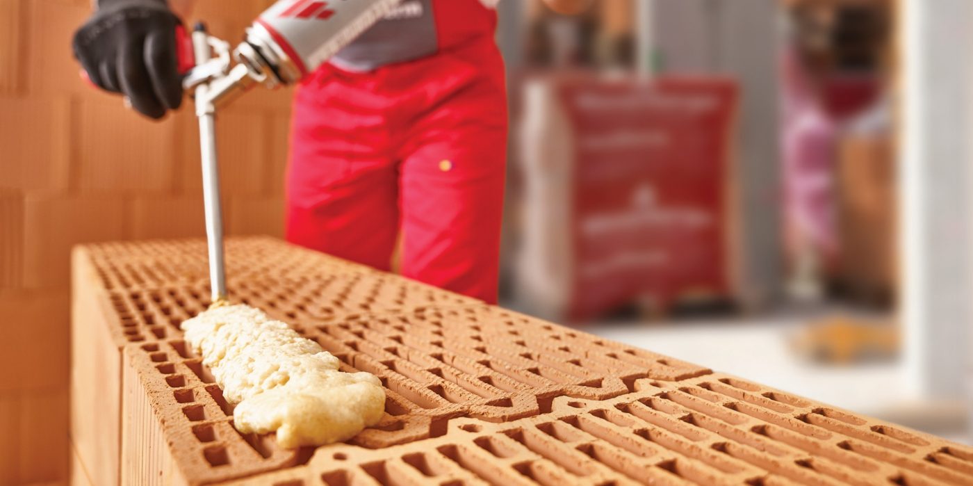 Лепене с Porotherm Profi Dryfix Extra 