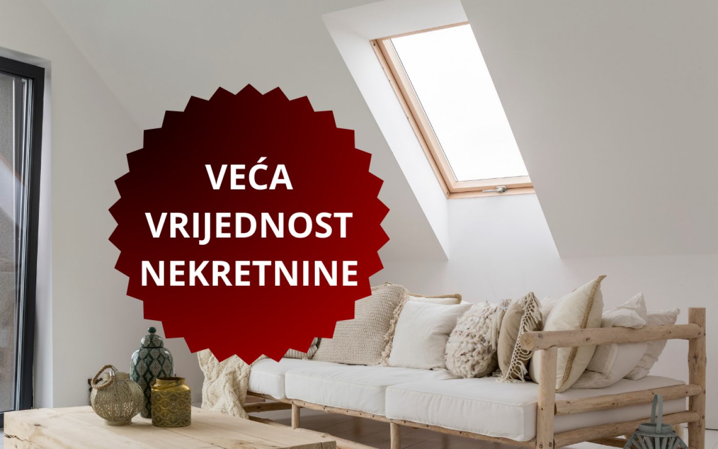 Moderan dnevni prostor s Tondach krovnim prozorima