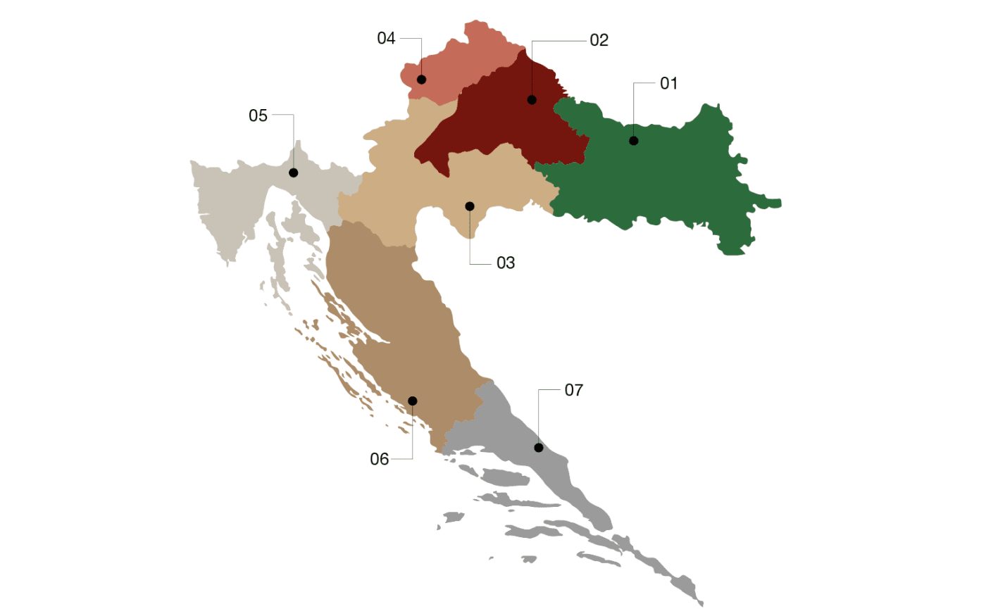 Wienerberger prodajna područja u Hrvatskoj