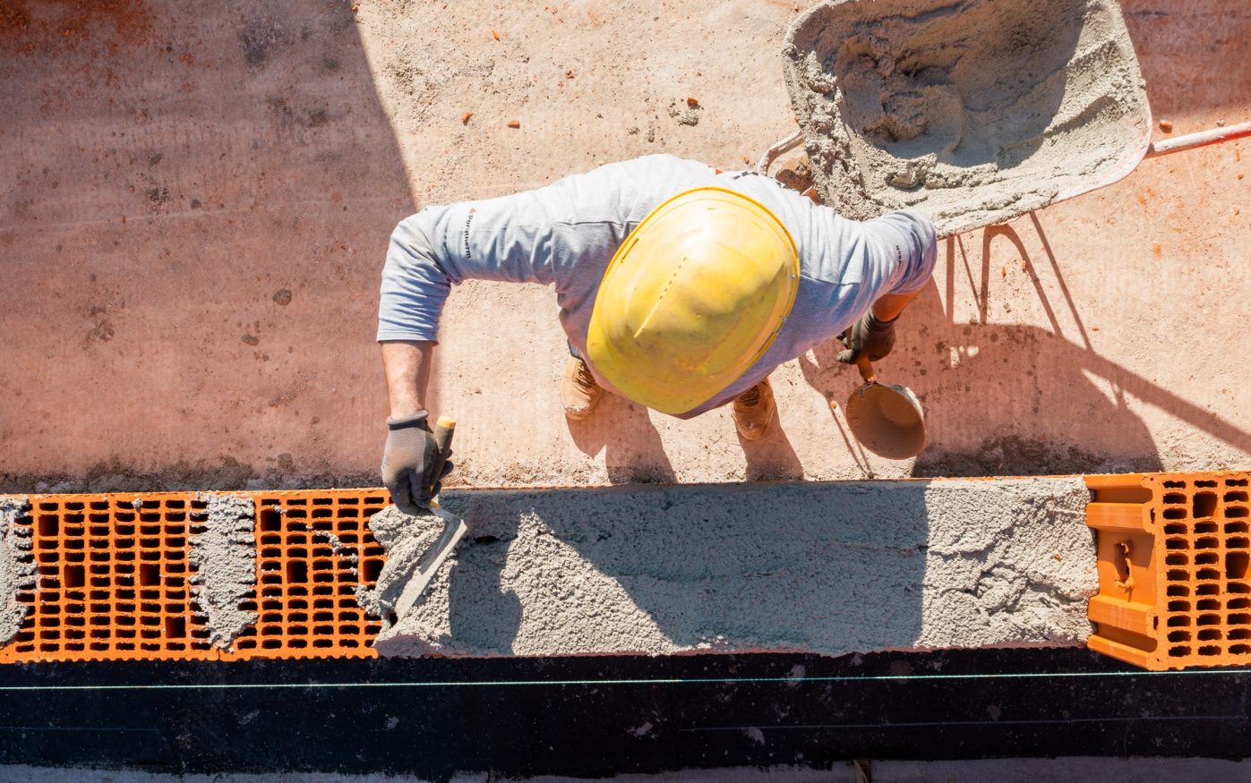 Porotherm 29 Expert: Zidanje na gradbišču v Juršincih (Slovenia), 13.2.2023