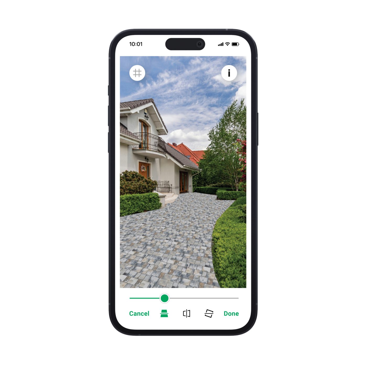 Prilagodba perspektive i dimenzija opločnika u Semmelrock GardenVisions aplikaciji