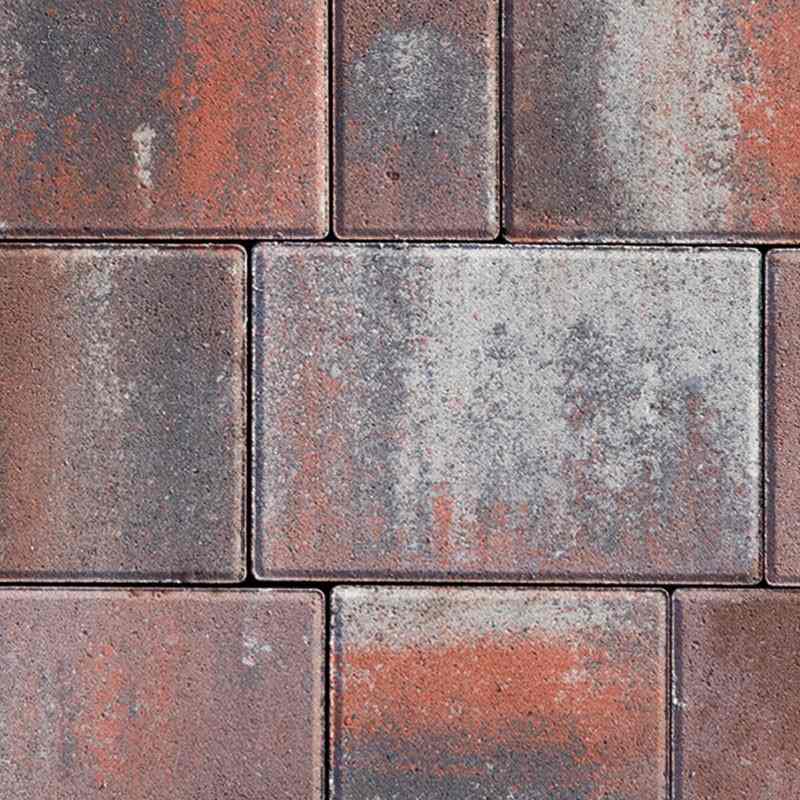 Rettango kombinirana forma crveno-bazalt prošarana