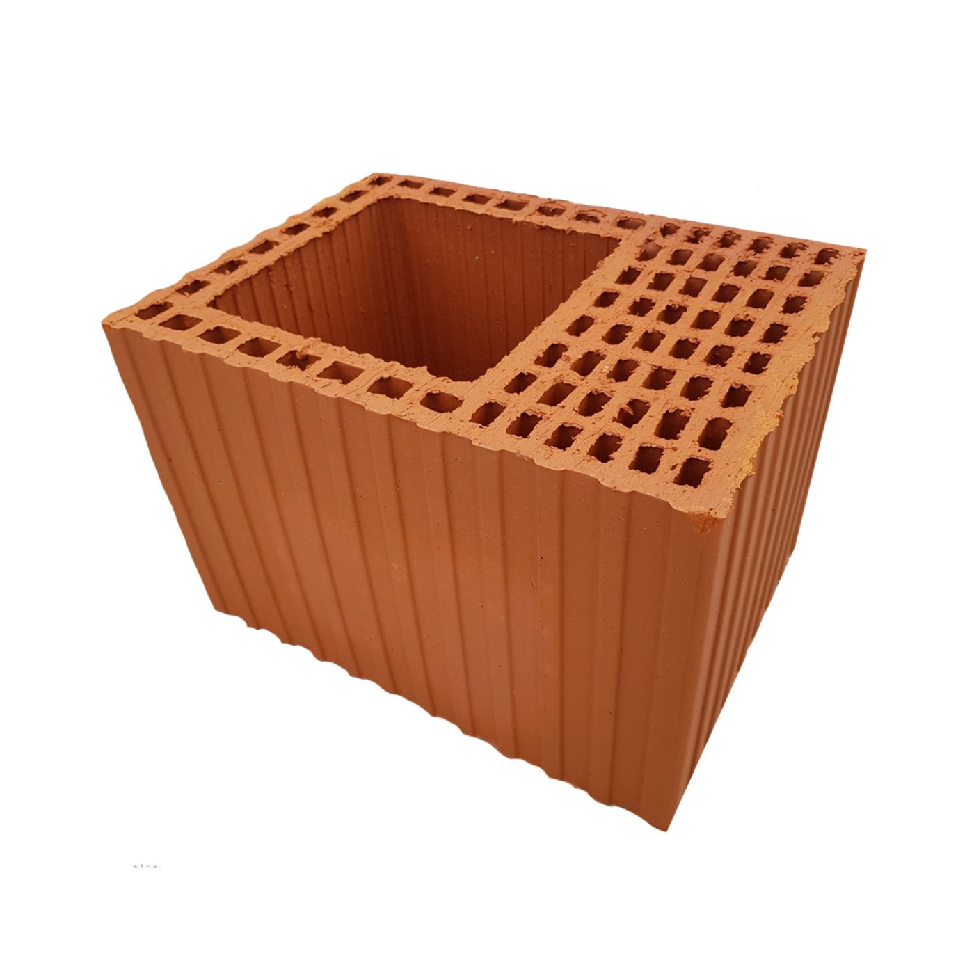 Porotherm Profi kut je element za izgubljenu oplatu vertikalnog serklaža, bržu izvedbu i potresno otpornu gradnju zidova