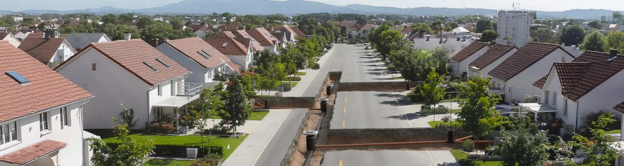 presjek ceste s prikazom Vargosewage cijevi za kanalizaciju spojenih na javnu odvodnju