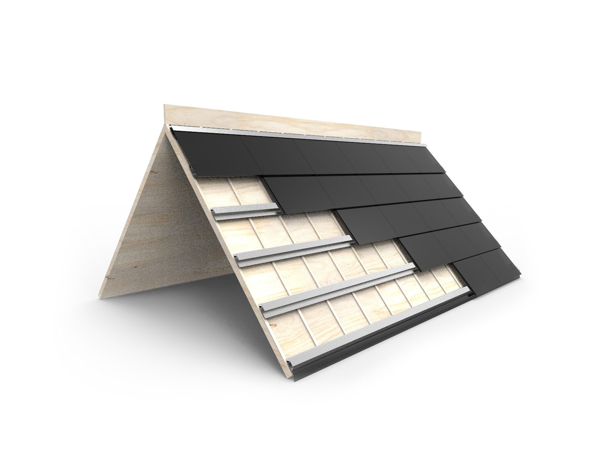 Shema integriranog fotonaponskog sustava u ravnini krovne plohe