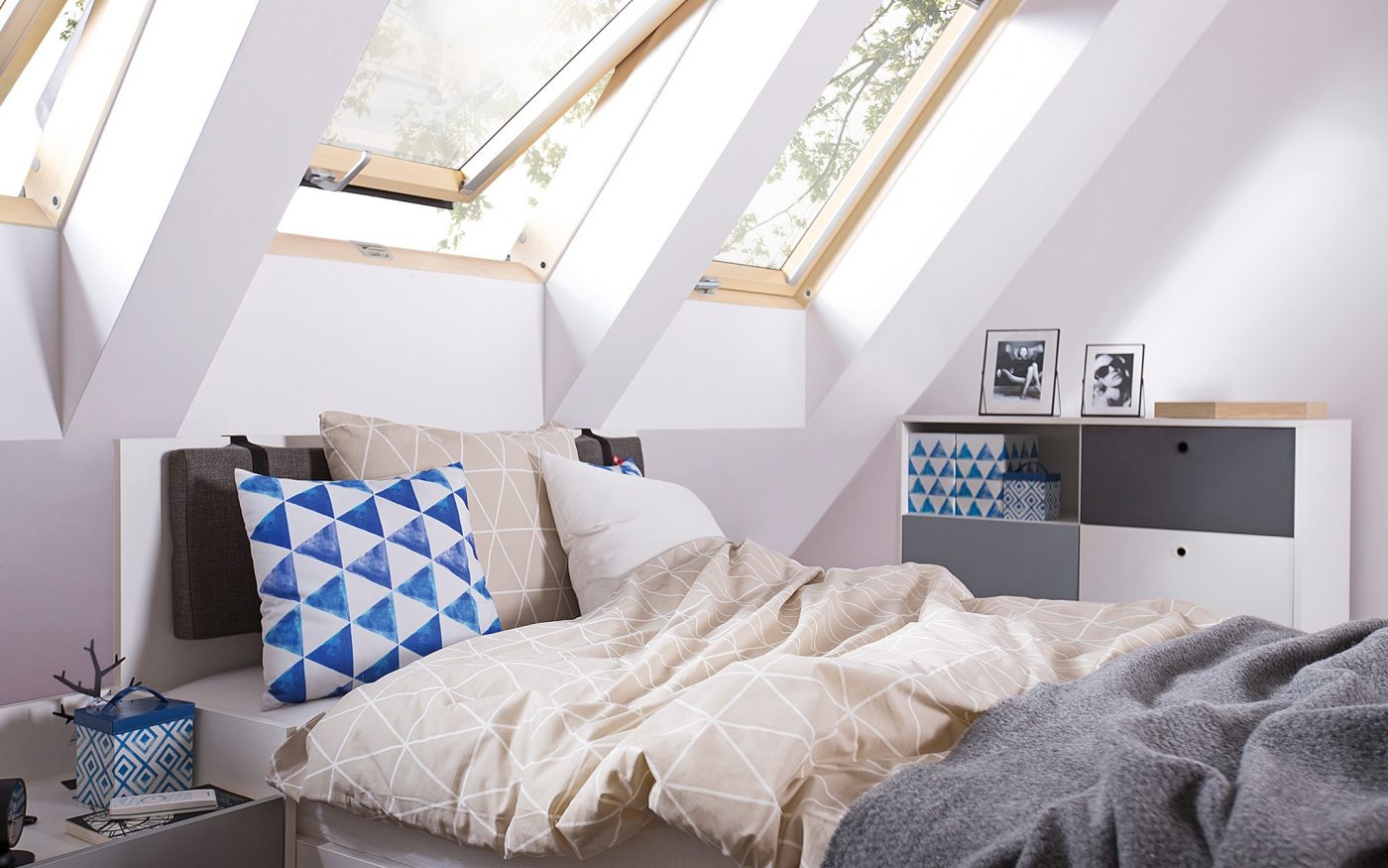 Krovni prozori u spavaćoj sobi